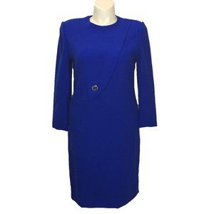 VTG‎ William Pearson Dress 10 Bold Royal Blue Party
